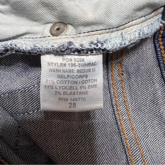 Re/Done High Rise Ankle Crop Jeans Slim Fit Button Fly Denim Medium 53 Size 28 - Picture 12 of 12